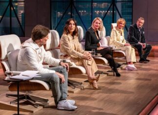 Staffelfinale Höhle der Löwen 2026: Diese 5 Startups pitchen Die „Löwen“ (v.l.) Carsten Maschmeyer, Judith Williams, Janna Ensthaler, Dagmar Wöhrl und Ralf Dümmel. Bildcredits RTL / Bernd-Michael Maurer
