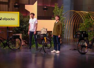 allpacka One: Fahrrad-Box bei Die Höhle der Löwen Lukas Ludwig und Jonathan Vincentz (v.li.), Gründer von allpacka One Foto: RTL