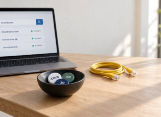 Domain: Startup Branding mit Domaincheck absichern AI image, Bazoom