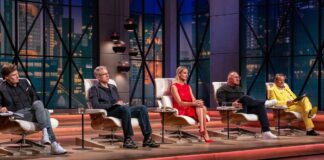 Geschäftsideen: Innovative Produkte suchen Investment Die „Löwen“ (v.l.) Carsten Maschmeyer, Frank Thelen, Janna Ensthaler, Andreas W. Herb und Ralf Dümmel. Bildcredits RTL / Bernd-Michael Maurer