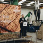 Releaf Paper: Eco Packaging from Leaves Disrupts Paper Releaf Paper Founder Alexander Sobolenko on stage with a presentation about Releaf Paper how it works!