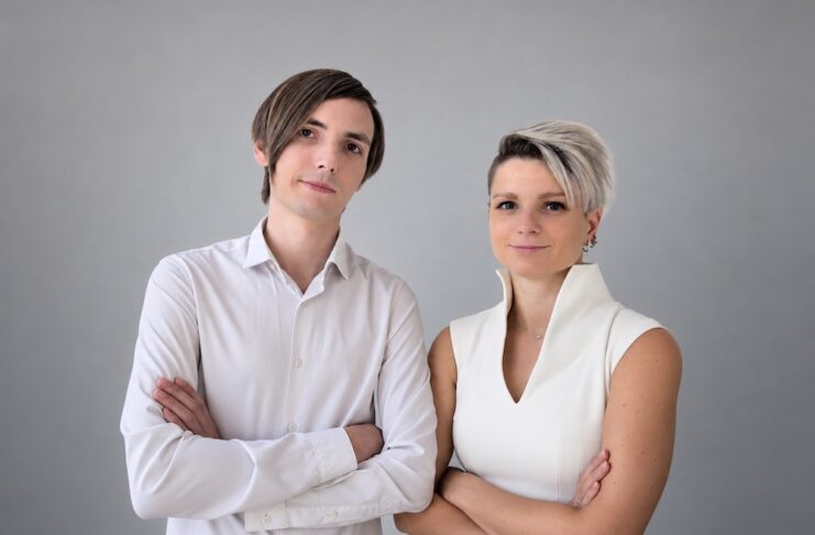 sci2sci: AI for Trustworthy Biopharma Data. From left to right_sci2sci co-founders_Valerii Kremnev & Angelina Lesnikova.